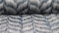 Preview: Kunstfell , Langhaarfell, langes Floor, gezacktes Kunstfell mehrfarbig, Fellstoff mit Zacken Fell in dunkelblau und grau Burda Fell