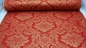 Preview: Jacquard rot gold Interieurstoff festlicher Jacquard in rot-gold , Polyester-Jacquard mit Gold Lurex, Weihnachtsstoff für den Tisch Vorhänge - Dekostoff - auch für mittelalterliche Kostüme - Gewandungen - altes Jacquardmuster  mit Gold Vorhangstoff mit Go