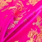 Preview: Brokat Viskose Drache Drachenstoff Kimono Kimonostoff  Brokatstoff chinesischer Stoff Fuchsia Drache dragon beidseitig verwendbar