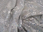 Preview: Paillettenstoff silber Hologrammstoff Pailletten mit Hologramm silber Pailletten