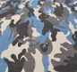Preview: Camouflage Canwax, Canvax, blau, ewachster Canvas; Segeltuch