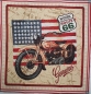 Preview: USA Panel Motorrad mit US Highway Gobelin Panel USA