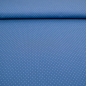 Preview: Doppelgewebe Streifenstoff jeansblau blauer Baumwollstoff mit Streifen Karos blaue Streifen Baumwolle blauer Stoff Tischdecke Vorhangstoff blau