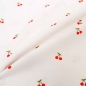 Preview: Kirsche Kirschen cherry cherries Stoff mit Kirschen weiß Baumwolle Popeline Kirsch