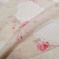 Preview: Rosen Rosa Leinenimitat Halbpanama Shabby Chic Rosen Shabby Chic Stil Rosenstoff nähen Rosen Shabby Chic