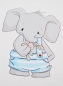 Preview: 0814 - Panel Elefant by emmapünktchen French Terry  Elefantenpanel für Kinder Panel, French Terry Panel, Elefant  T-Shirt Panel Kinderpyjama Kinderschlafanzug Kinderpanel Set Kombi Elefant Jan