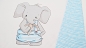 Preview: 0814 - Panel Elefant by emmapünktchen French Terry  Elefantenpanel für Kinder Panel, French Terry Panel, Elefant  T-Shirt Panel Kinderpyjama Kinderschlafanzug Kinderpanel Set Kombi Elefant Jan