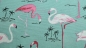 Preview: Dekostoff Flamingos, Flamingo-Stoff, Stoff mit Flamingos, mint, pinky, Pinky Flamingo