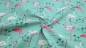 Preview: Dekostoff Flamingos, Flamingo-Stoff, Stoff mit Flamingos, mint, pinky, Pinky Flamingo