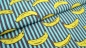 Preview: 0871-JOY Banana Bananenstoff Stoff mit Banane  Jacquard Jacquardstoff Bananenstoff Banane gestreift Stoff Jacquard Stoff für leichte Polsterungen