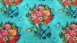 Preview: STOF Colibri 1 Patchwork Patchworkstoff Quilt Quiltsstoff Quilten quilten patchen nähen Stoff mit Kolibri Blumenstoff türkiser Blumenstoff mit Kolibri Stoff für Patchwork Patchworkdecke Patchworkkissen