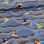 Preview: Wellen Meer Jersey Segeln Sailing Segelboote Segelboot Boote Boot Kinderjersey mit Segelboot Meer Wellen Booten marine dunkelblauer Jerseys Kinderjersey Jersey für Kinder Jersey Boote für Jungs Baby Jersey  Baumwolljersey