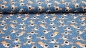 Preview: Blauer Jersey mit Pets Dog Dogy Hundestoff  Lizenz Lizenzstoff mit Basset Hund Jersey Kinderjersey Elastik Elasthan Baumwolle Baumwolljersey  DIY Naehen Nähen Design Textilien Onlineshop Online Stoffe Stoffgeschäft  Universal City Studios LLC