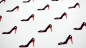 Preview: Stoff mit Pumps Frauenstoff High Heels Pfennigabsatz Schuhstoff Frauenschuhe Absatz Baumwollstoff mit sexy Schuhen Frauenstoff Nähen für Frauen