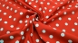 Preview: Punktestoff - Stoff mit Punkten - roter Stoff mit weißen Punkten Hexentücher - nund Schürzen (Hexenstoff), Petticoat & verspielte Home-Deco