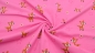 Preview: Reh Kinderjersey Jersey mit Rehkitz Bambi Jerseystoff  Jersey mit kleinen Rehen  pinke Rehe Jersey für Kinder Jersey für  Mädels Baby Jersey  Baumwolljersey, Jersey Babykleidung nähen Rehkitz Bambi