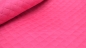 Preview: pinker Stepper, Steppstoff, Ultraschallstepper schwarz,  wattiert, abgesteppt, gesteppt, Möbelpolster, Möbelpolsterstoff, Rautenstoff, Lasertechnik Velour in pink