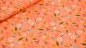 Preview: Sweet Flowers Blumen beschichtet Lachs salmon beschichtete Baumwollstoff beschichtet Baumwollstoff Blumen Sweet Flowers Salmoc versiegelt beschichteter Baumwollstoff Blumen  beschichtet Tischdeckenstoff abwaschbar Tischdeckenstoff mit Blumen Acylversiegel