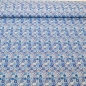 Preview: Blauer Stoff mit Kacheln Tiles Kachelstoff Kachelmuster blau Karos Kacheln arabesque orientalisch Stoff Baumwollstoff