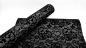 Preview: schwarzer Spitzenfilz Filz mit Spitze in Schwarz schwarzer Tweed schwarz Filz mit Spitze Samt Filz Samtfilz Filz mit Samt Filz mit Blumenranken  Blumen Design File Filz schwarz edler Filz  Taschenfilz Polyester Filz 3mm Filz Filzsets Platzsets Tischläufer