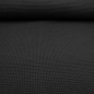 Preview: schwarzer Waffelpiket schwarzer Piquée, Pique Piqueestoff schwarz Waffelpique Stoff mit Waffelmuster schwarz ideal für Bademantel Handtücher Badetücher Saunatücher in Schwarz Waffelpiquet schwarz