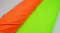 Preview: 200 Stretch - glänzend - Hologramm Hologrammstoff Hologramstretch  hollogramm - Tanzsstoff - Faschingsstoff in Neon Orange, Neon, Orange