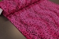 Preview: Fellimitat Fellboa Leopard in pink schwarz - pinkes Fellimitat - Leopardenfell pink schwarz - Kunstfell kurzhaar Leo pink Leopardenstoff pink schwarz  Leopard pink schwarz