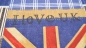 Preview: 0915-STOF I love UK I love UK Großbritannien Dekostoff Union Jack Vintage Dekostoff mit Englandflagge - Stoff mit Union Jack - Flaggenstoff England  Kissenstoff Tischdeckenstoff Polsterstoff