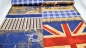 Preview: I love UK Großbritannien Dekostoff Union Jack Vintage Dekostoff mit Englandflagge - Stoff mit Union Jack - Flaggenstoff England  Kissenstoff Tischdeckenstoff Polsterstoff