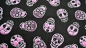 Preview: Mares Funny Skulls Fluor Pinker Totenkopf Totenkopfstoff pink Skulls in PINK grinsender Totenkopf Baumwollstoff mit Totenköpfen Viva Mexico Dia de Muertos