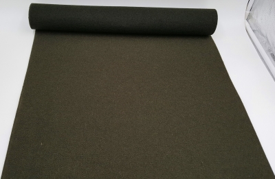 Tweed 022 oliv Wollfilz mit hochwertigem Tuchstoff dunkeloliv zweifarbig und beidseitig verwendbar