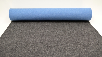 3mm dick - Felt - Filz zweifarbig - dunkelgrau - blau, Filz - Doublefelt - Zweifarbiger Filz hellblau - dunkelgrau - Bastelfilz 3mm stark - 3mm dicker Filz Taschenfilz zweifarbig