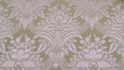 Jacquard, Polyester-Jacquard, idealer Stoff für Polsterungen - Vorhänge - Dekostoff - auch für mittelalterliche Kostüme - Gewandungen - altes Jacquardmuster mit Blumendesign - Rankendesign - Vorhangstoff mit Blumenmuster Stoff mit Ornamenten Barockstoff