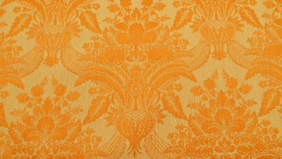 Jacquard, Polyester-Jacquard, idealer Stoff für Polsterungen - Vorhänge - Dekostoff - auch für mittelalterliche Kostüme - Gewandungen - altes Jacquardmuster mit Blumendesign - Rankendesign - Vorhangstoff mit Blumenmuster Stoff mit Ornamenten Barockstoff