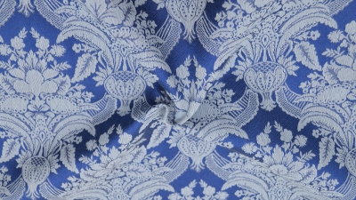 Jacquard, Polyester-Jacquard, idealer Stoff für Polsterungen - Vorhänge - Dekostoff - auch für mittelalterliche Kostüme - Gewandungen - altes Jacquardmuster mit Blumendesign - Rankendesign - Vorhangstoff mit Blumenmuster Stoff mit Ornamenten Barockstoff