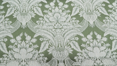 Jacquard, Polyester-Jacquard, idealer Stoff für Polsterungen - Vorhänge - Dekostoff - auch für mittelalterliche Kostüme - Gewandungen - altes Jacquardmuster mit Blumendesign - Rankendesign - Vorhangstoff mit Blumenmuster Stoff mit Ornamenten Barockstoff