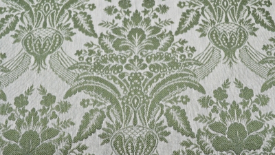 Jacquard, Polyester-Jacquard, idealer Stoff für Polsterungen - Vorhänge - Dekostoff - auch für mittelalterliche Kostüme - Gewandungen - altes Jacquardmuster mit Blumendesign - Rankendesign - Vorhangstoff mit Blumenmuster Stoff mit Ornamenten Barockstoff