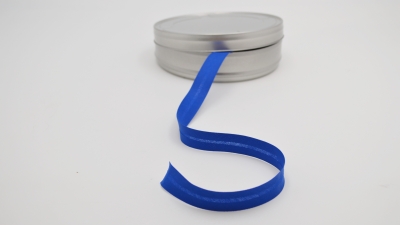 blaues Schrägband Einfassband in Königsblau Schrägbänder Band zum Einfassen einfassen umsäumen Maskenschrägband blau