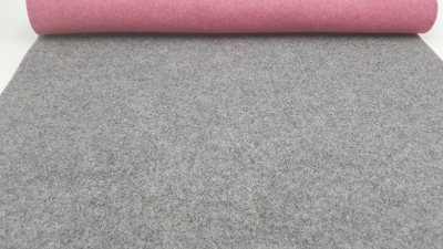 Tweed Double Filz zweifarbig grau-rosa zweifarbiger Filz Wollfilz zweifarbig