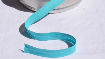 türkises Schrägband Einfassband in Türkis Schrägbänder Band zum Einfassen einfassen umsäumen Maskenschrägband