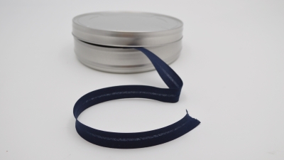 dunkelblaues Schrägband Einfassband in Dunkelblau Schrägbänder Band zum Einfassen einfassen umsäumen Maskenschrägband marine Schrägband