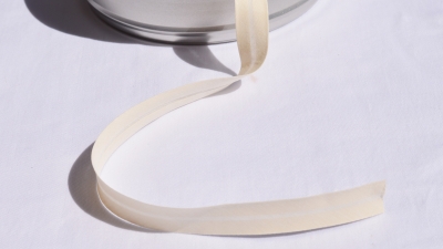 hellbeiges Schrägband Einfassband in hellem Beige  Schrägbänder Band zum Einfassen einfassen umsäumen Maskenschrägband