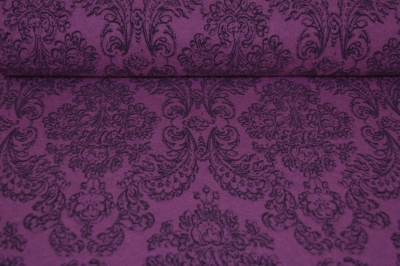 bedruckter Filz mit Blumendruck ornamente - Ranken - Filz - Filz 3mm dick - Wollfilz - Filz aus Schurwolle - Schurwollfilz 3mm dick - Felt - Bastelfilz 3mm bedruckt violett schwarz