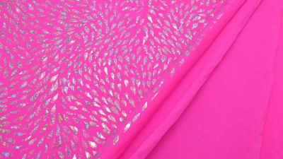 1064-Body Neon Pink Tropfen Body pink Tropfen Hologrammstoff Tropfen Stretchstoff bi-elastisch Boldystoff Stoff für Badeanzuüge und Bikini Showtanz Fastnachtsstoff  Neon Pink pinker Tanzsport Showtanz Badeanzugsstoff Stretchstoff Tanzgruppen Tanzstoff Bod