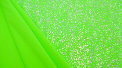 Body Neongrün Marmor Hologrammstoff Stretchstoff bi-elastisch Boldystoff Stoff für Badeanzuüge und Bikini Showtanz Fastnachtsstoff  Neongrün Grün Neon Tanzsport Showtanz Badeanzugsstoff Stretchstoff Tanzgruppen Tanzstoff Body Neongrün Grün Neon