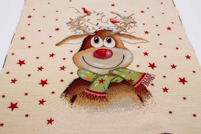 Rudolf Rudolph the rednosed reindeer Elch Rentier Rudolf Winterpanel für Kinder Kinderpanel Tischset placemat Platzuntersetzer mit Rudolf Gobelin Pane Weihnachten xmas Weihnacht