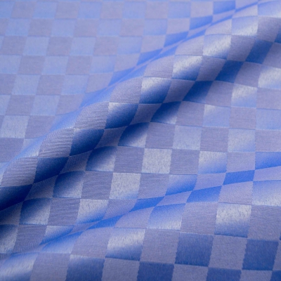 Dama Opale blau blauer Tischdeckenstoff blau kariert Karo  Tischdeckenstoff Tischdecke mit Karos Karo Tischdecke Baumwollgemisch Baumwoll- Polyester Gemisch blau mit Karos Vorhang Vorhänge