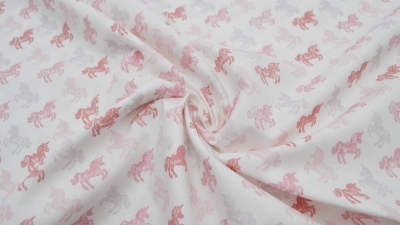 Einhorn Einhornstoff in pastellrosa rosa  Baumwolle mit Einhorn Kinderstoff Babystoff rosa Stoff für Mädchen Baumwolle Einhörnerstoff Stoff für Mädchen Kleidchenstoff Bettwäsche