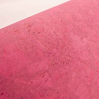 bedruckter Kork 1478-4004 Kork Couache Pink rosa Korkstoff Pink rosa Stoff aus Kork bunt Naturkork Kork Cork Kork pink rosa Kork bedruckt bunt Pink rosa