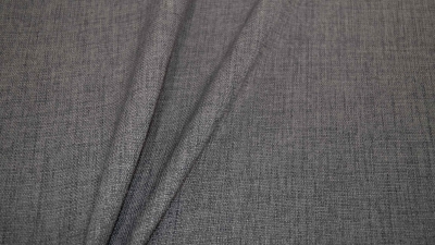 dunkelgrauer Leinenimitatsstoff Leinenimitat grau Dekostoff dunkelgrau anthrazit Vorhangstoff Kissen Tischdecken  Polyester